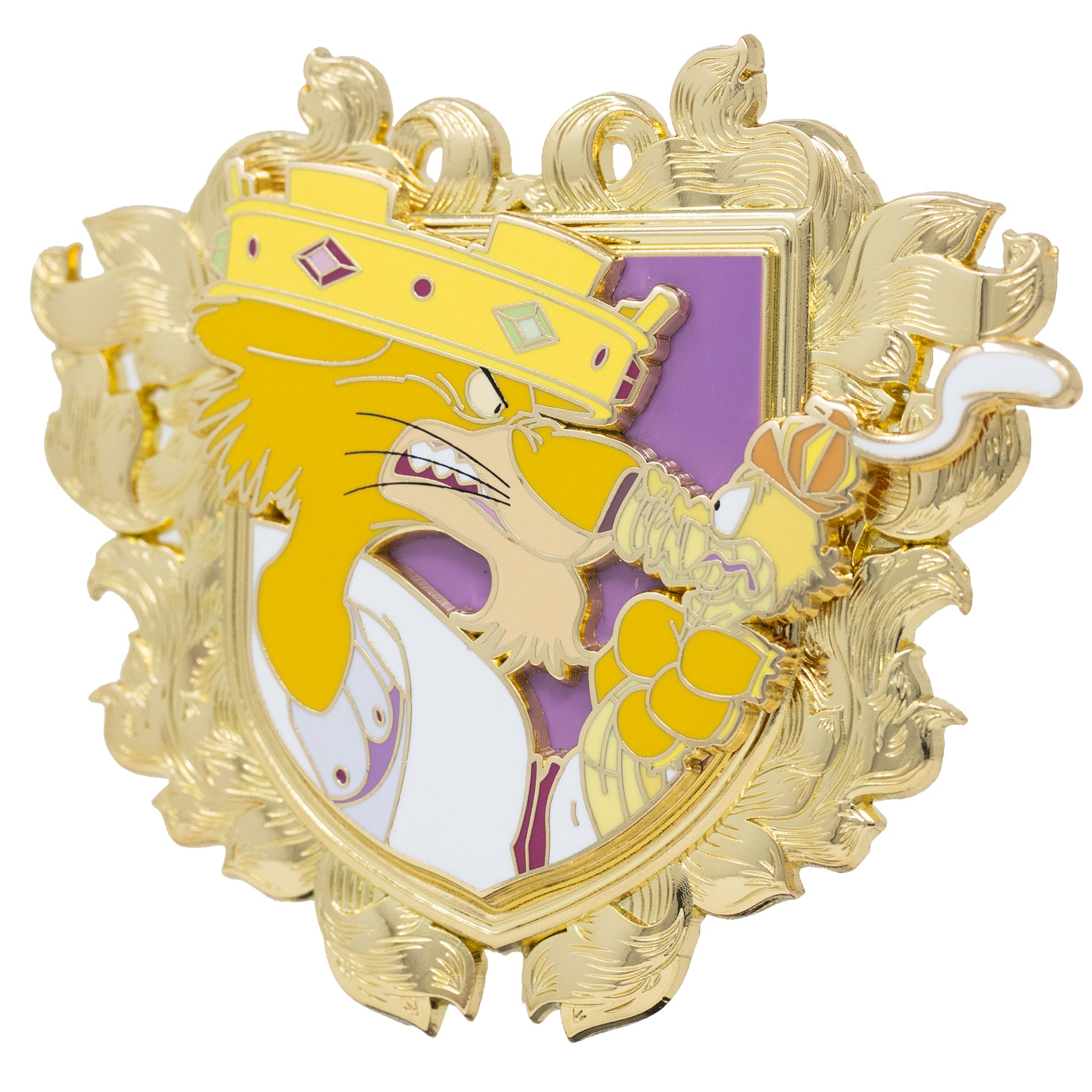 Disney Robin Hood Family Crest - Prince John and Sir Hiss 3" Collectible Pin on Pin Special Edition 300