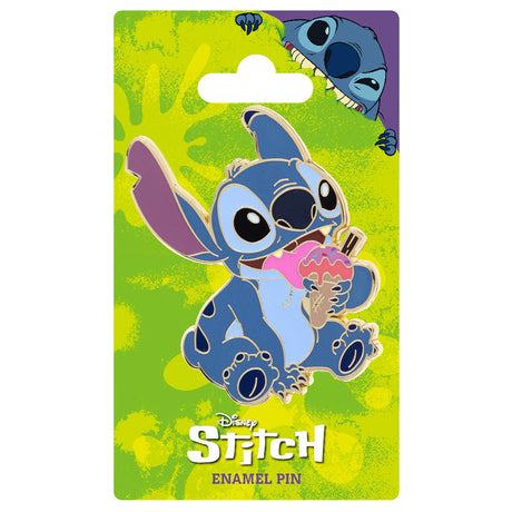 Disney PALM Series Pin #1 Stitch with Ice Cream 2" Open Edition Collectible Pin