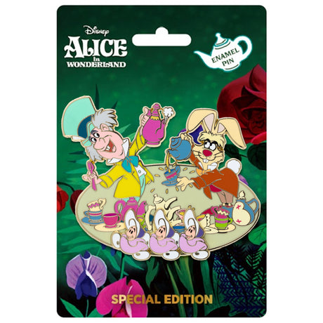 Disney Alice in Wonderland Tea Party Flower Field Set Collectible Pin on Pin Special Edition 300 - NEW RELEASE