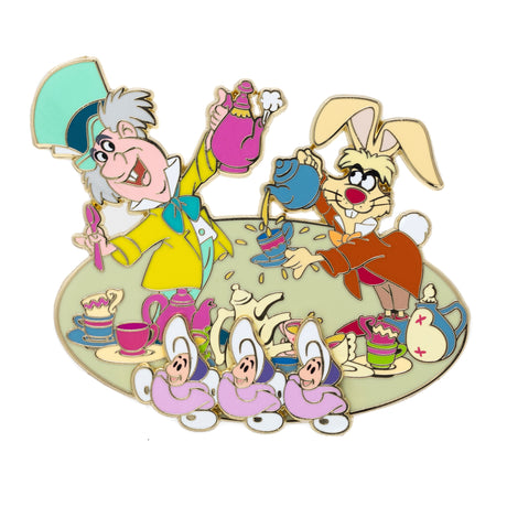 Disney Alice in Wonderland Mad Tea Party 3.5" Collectible Pin on Pin Special Edition 300 - NEW RELEASE