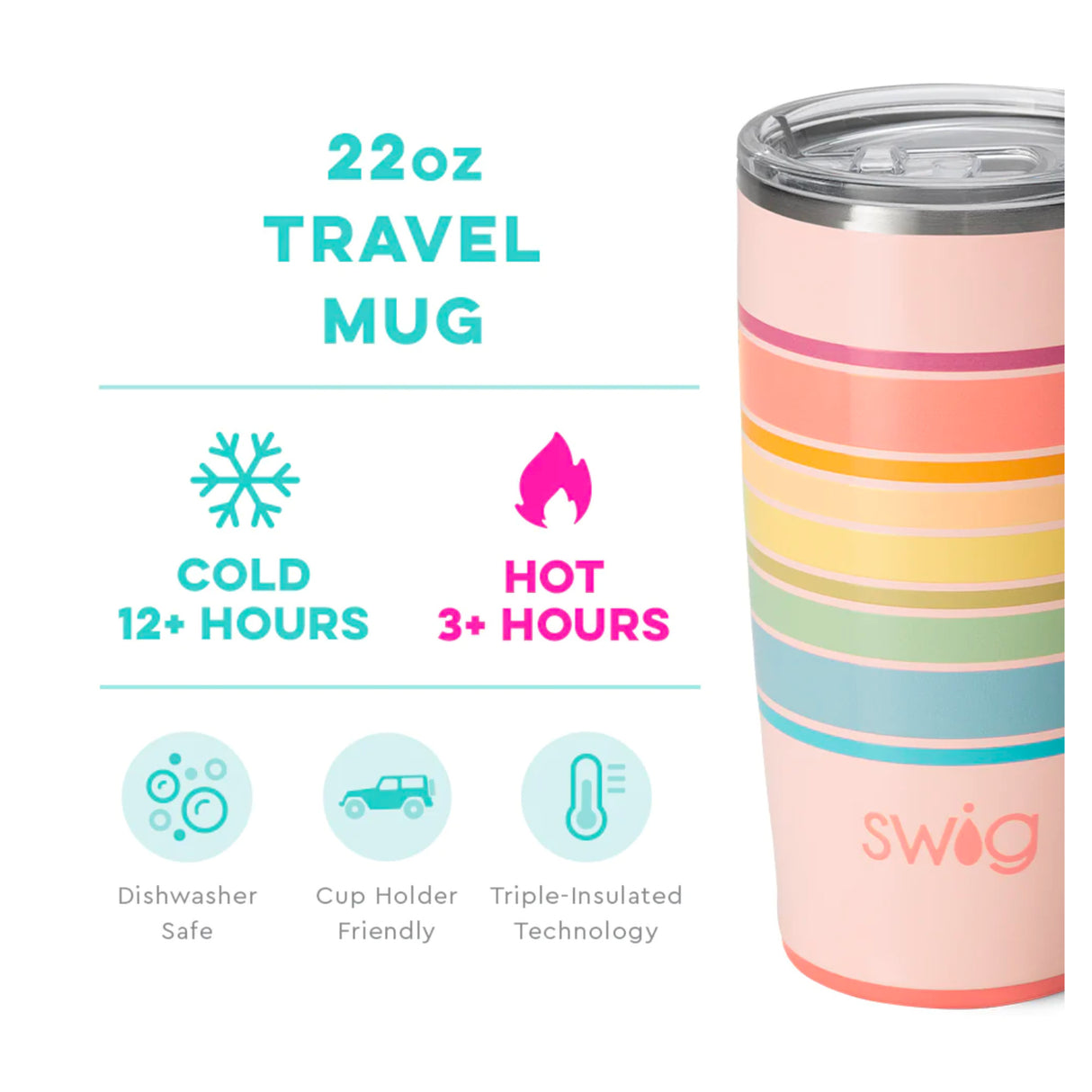 Swig Good Vibrations Travel Mug (22oz)