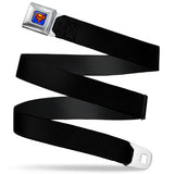 Superman Full Color Blue Seatbelt Belt - (W10200) Black Webbing