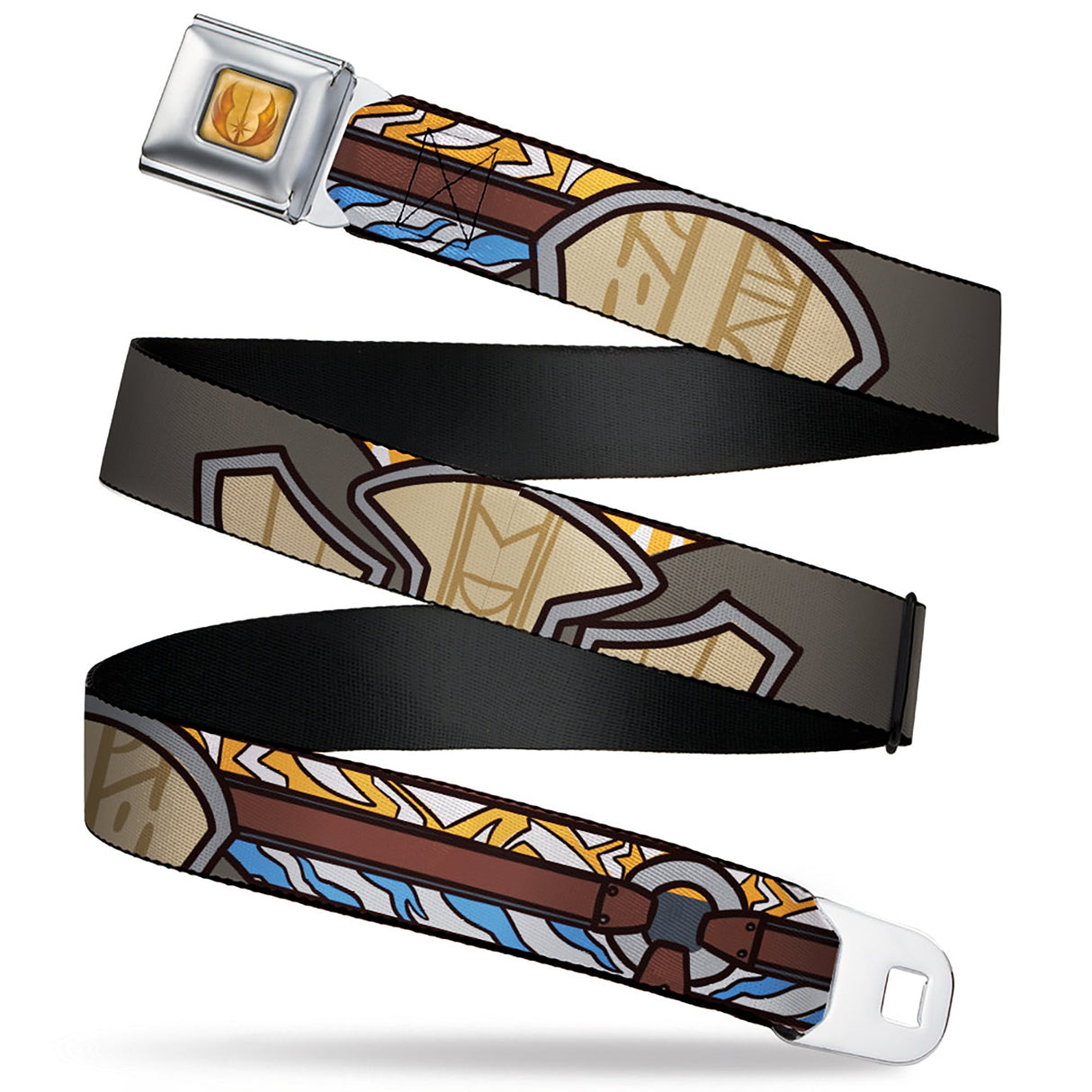 Star Wars Jedi Order Insignia Full Color Tans Seatbelt Belt - Star Wars Clone Wars Ahsoka Tano Bounding Elements1 Webbing