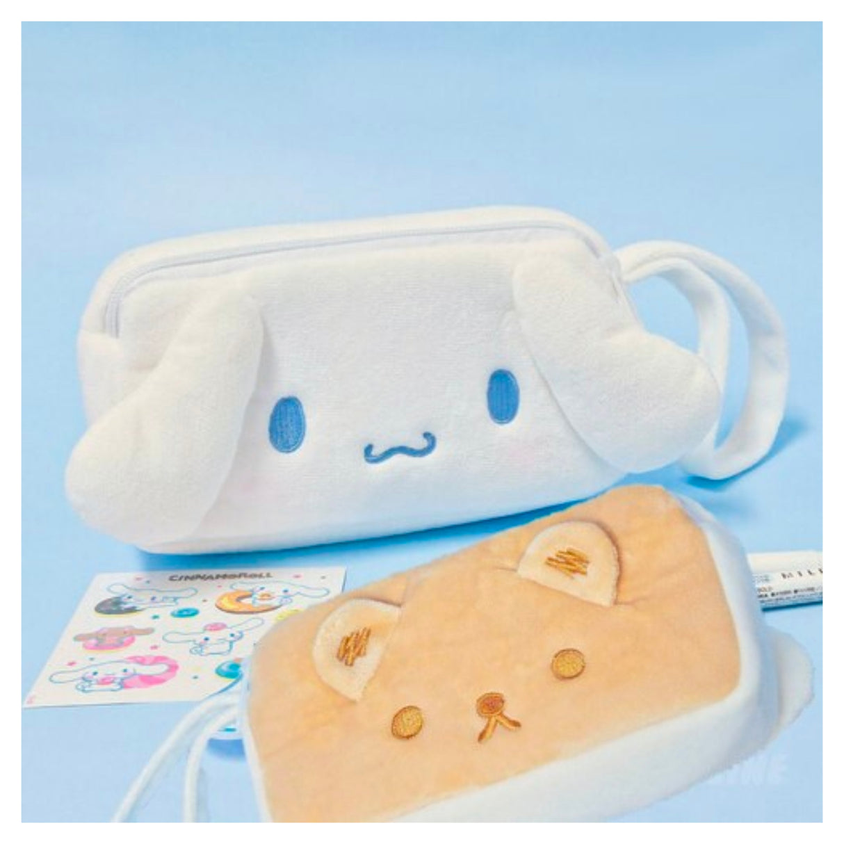 Sanrio Double-Sided 2 Zipper Pouch - Cinnamoroll