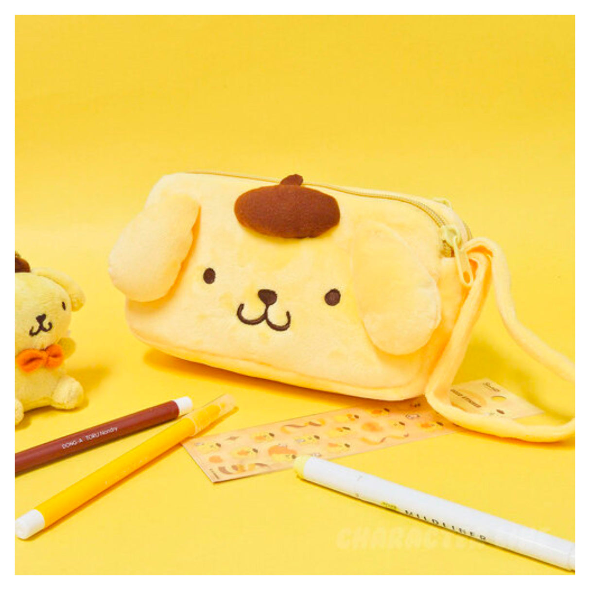 Sanrio Double-Sided 2 Zipper Pouch - Pompompurin