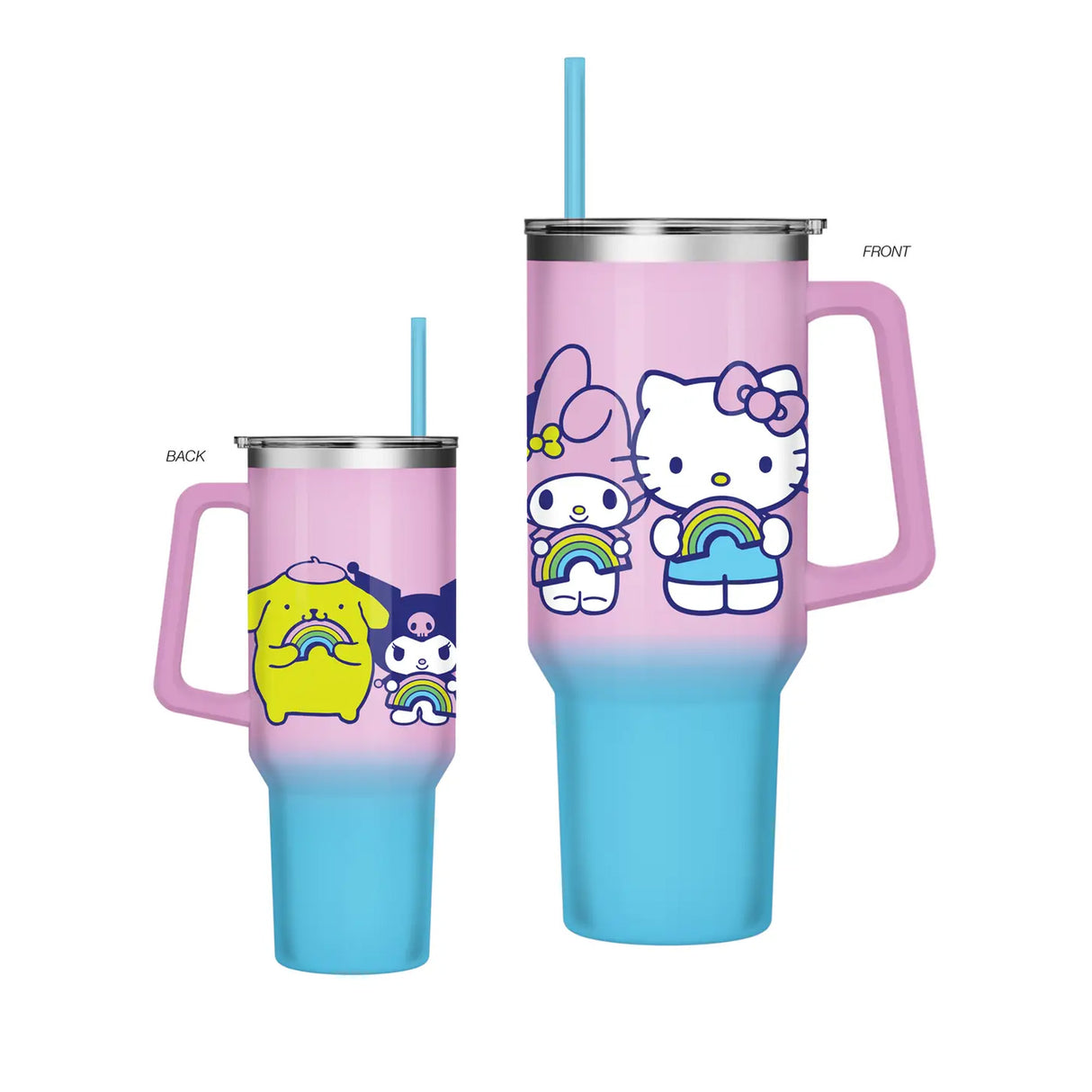 Sanrio Rainbow 40oz. Ombre Stainless Steel Tumbler with Handle