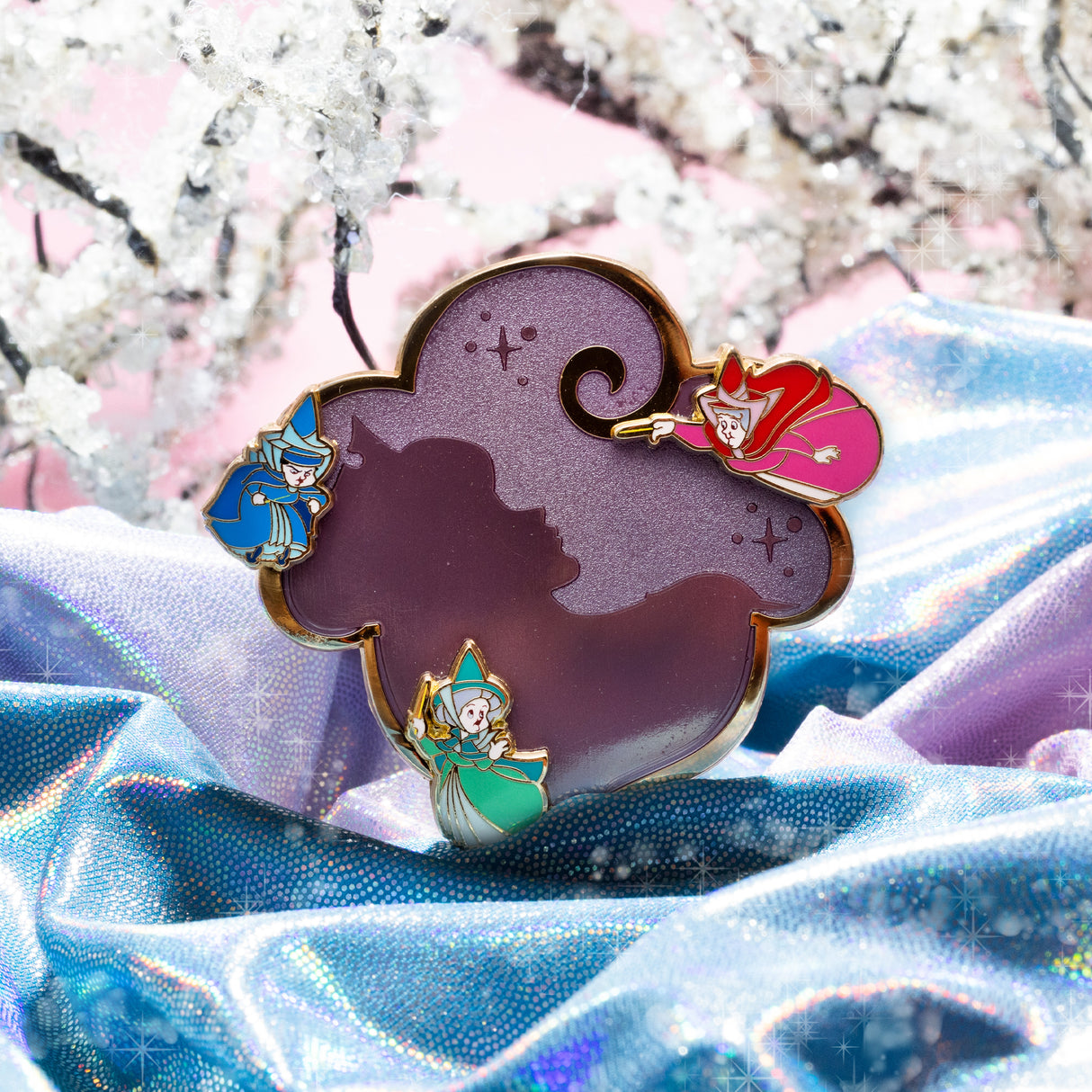 Disney Sleeping Beauty Enchanted Fairies 2.5" Collectible Pin on Pin Special Edition 300 - NEW RELEASE