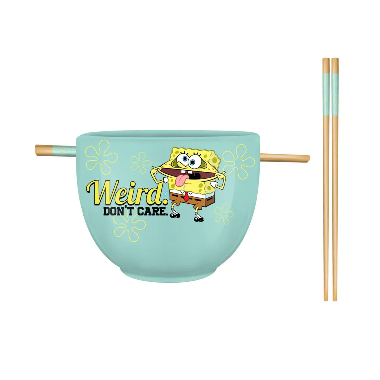 Spongebob Weird Don't Care 20oz Ramen Bowl with Chopsticks