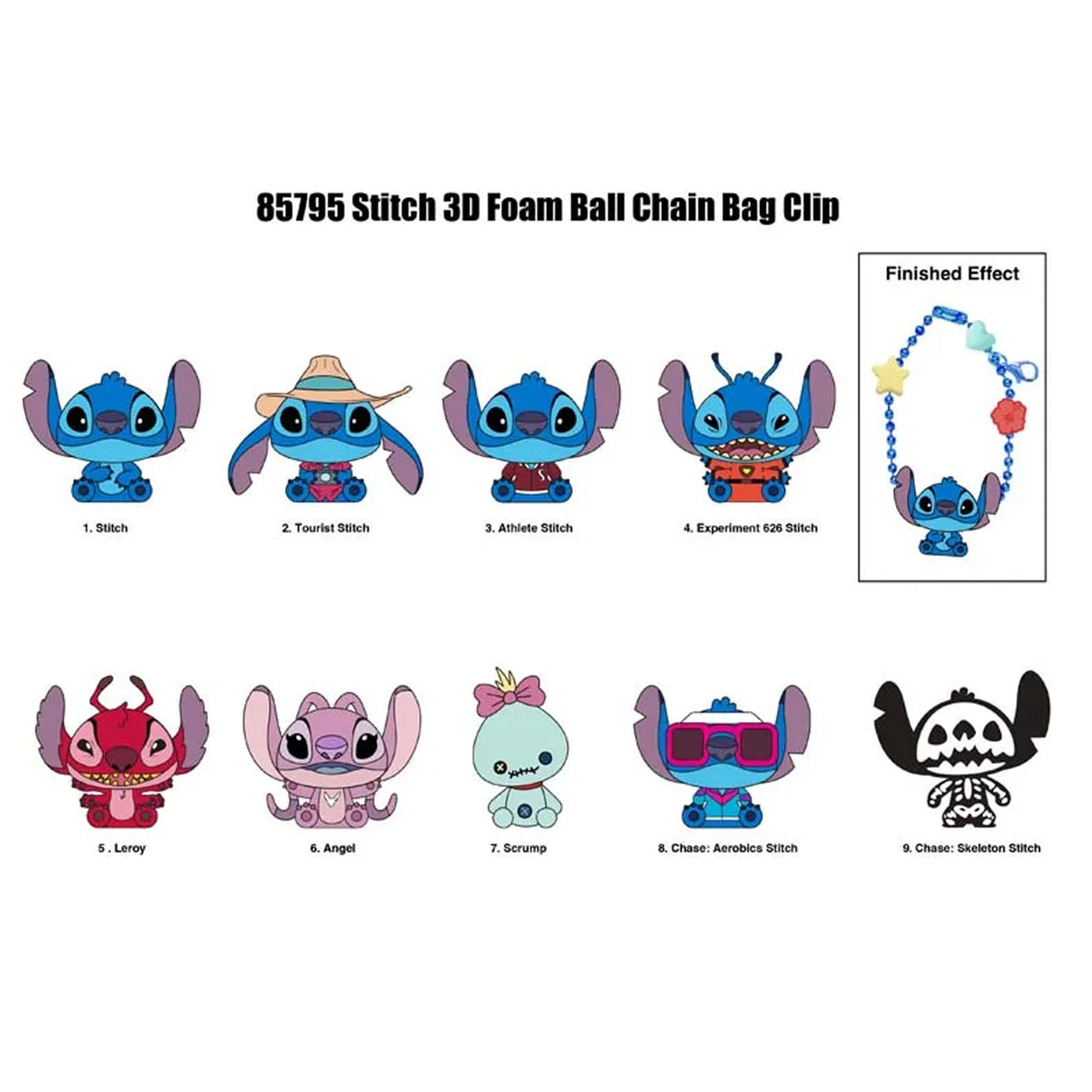 Lilo and Stitch Mystery Charm Bag Clip/Luggage Charm