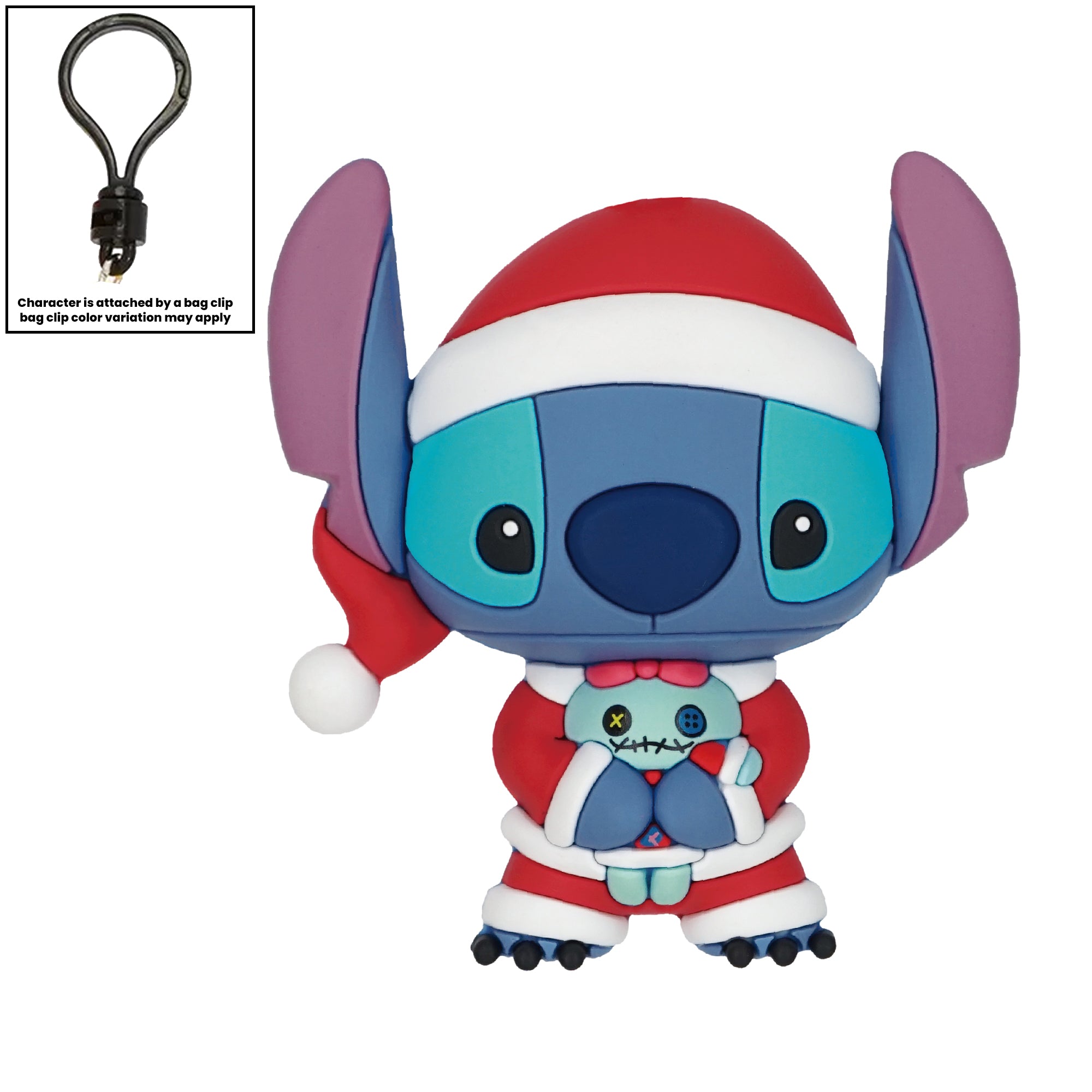 Disney Lilo and Stitch Santa Stitch Bag Clip/Ornament