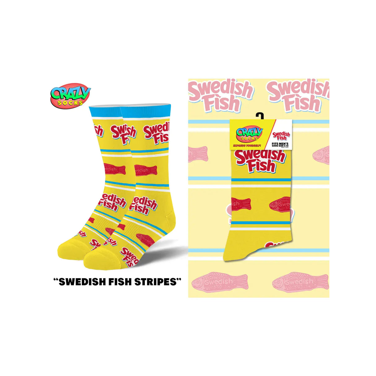 Swedish Fish Stripes - Mens Crew Folded