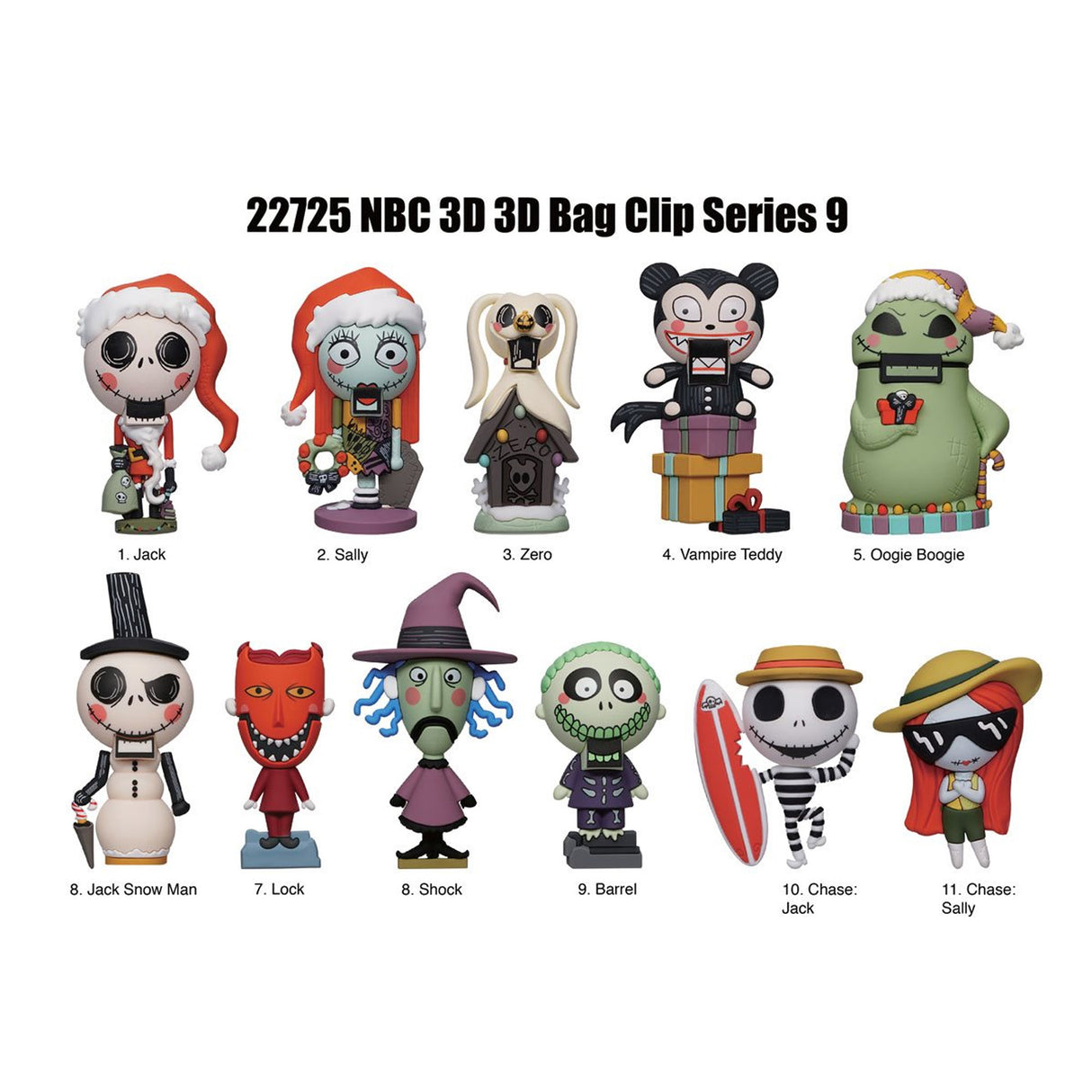 The Nightmare Before Christmas Series 9 3D  Bag Clip - Mystery Bag