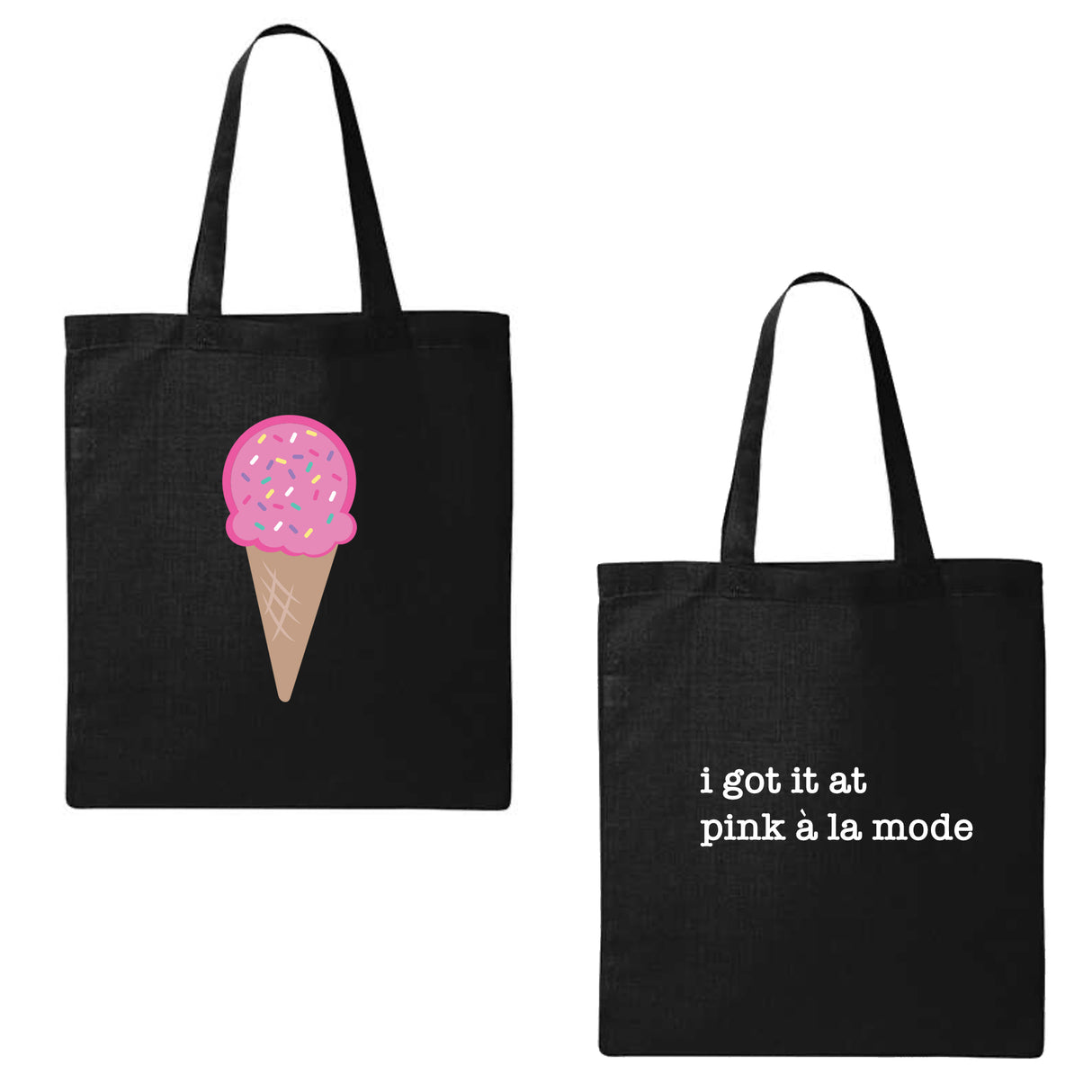 Pink a la Mode Tote - Black