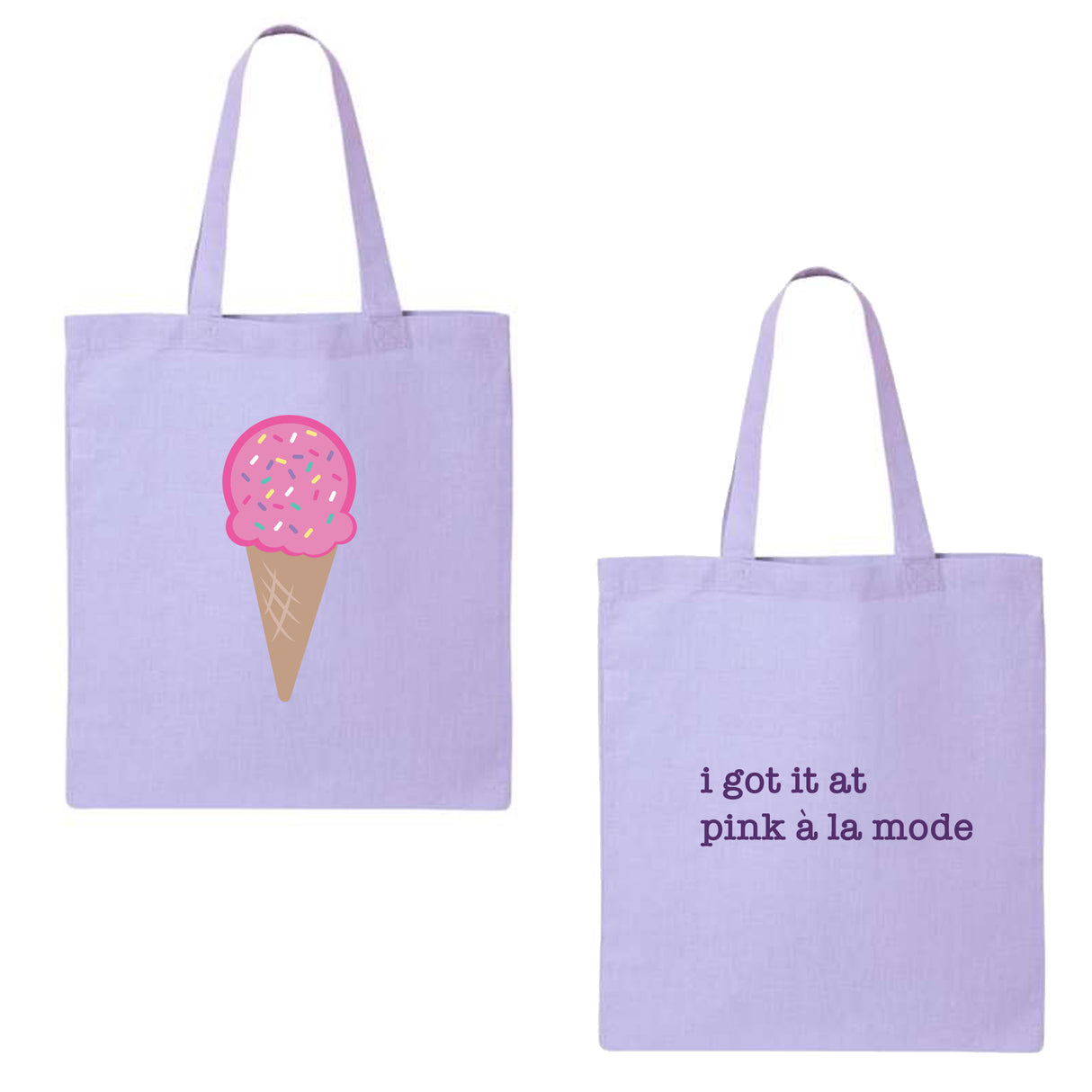 Pink a la Mode Tote - Lavender