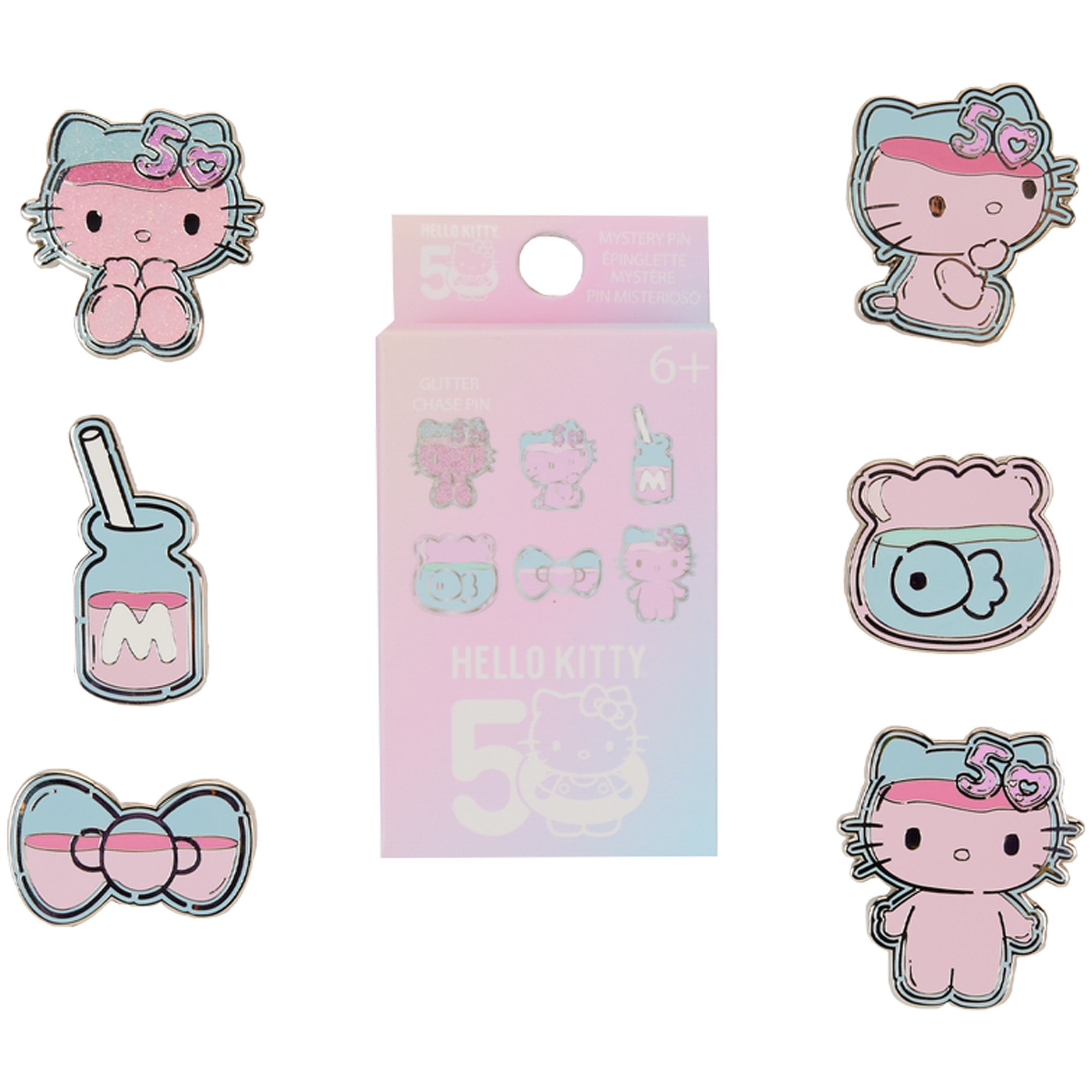 Loungefly Sanrio Hello Kitty 50th Anniversary Clear & Cute Mystery Box Pin