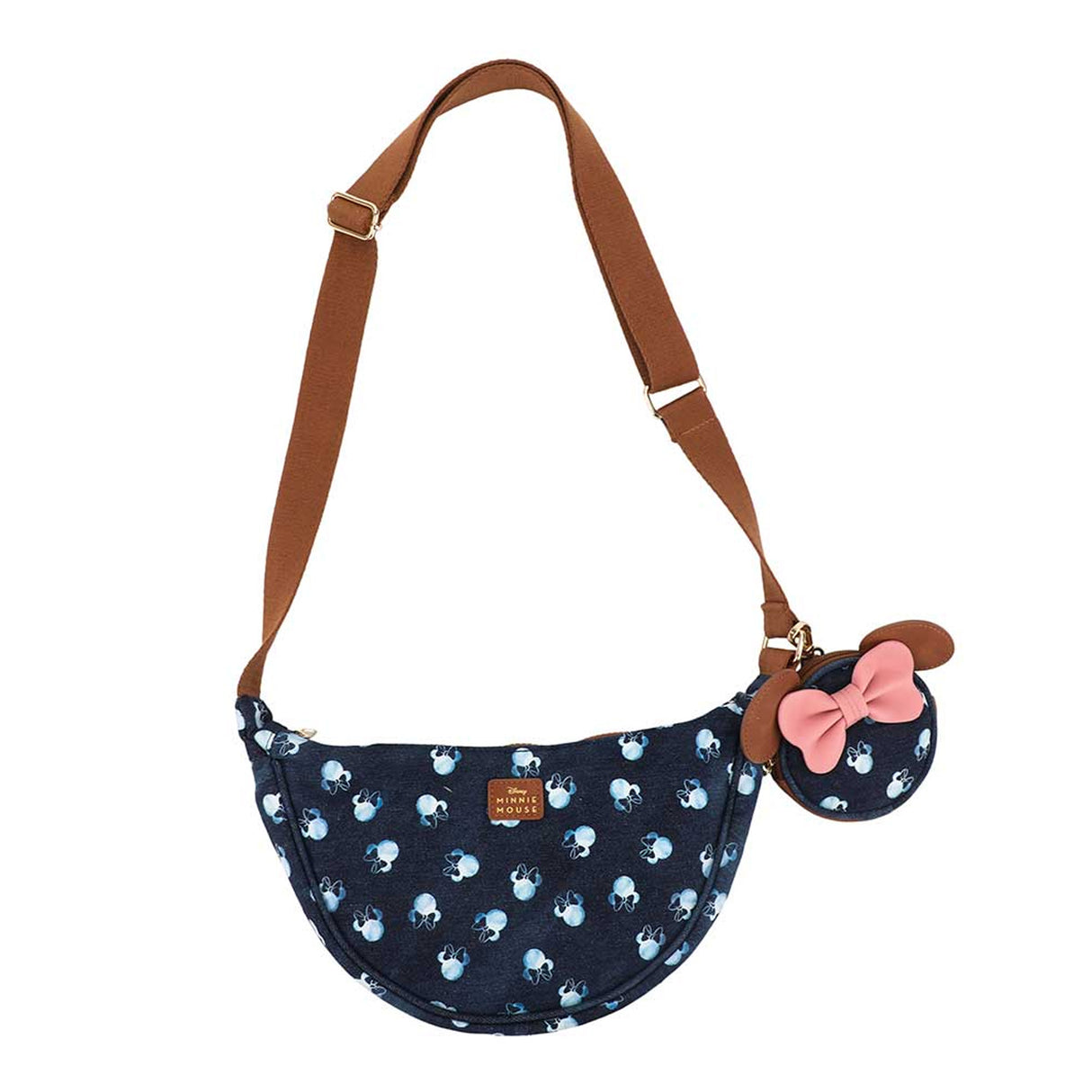 Disney Minnie Mouse Denim Sling Crossbody & Coin Pouch