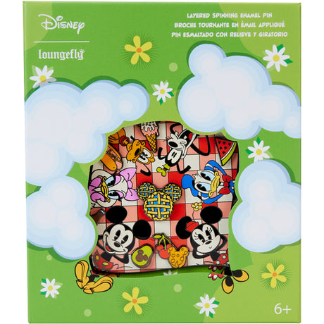 Mickey & Friends Picnic Blanket 3" Collector Box Spinning Pin