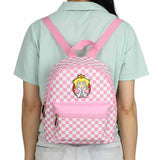 Super Mario Princess Peach Checkered Mini Backpack