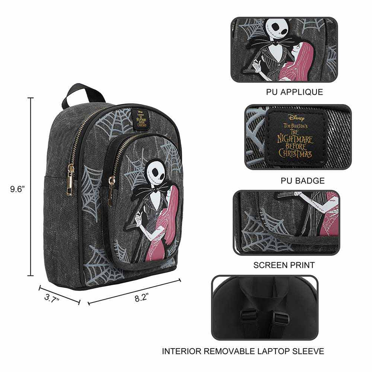 The Night Before Christmas Jack & Sally Mini Backpack