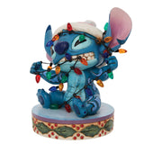 Disney Traditions - Stitch Wrapped in Lights Figurine