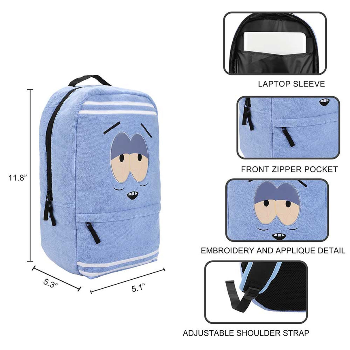 South Park Towelie Terry Cloth Laptop Backpack