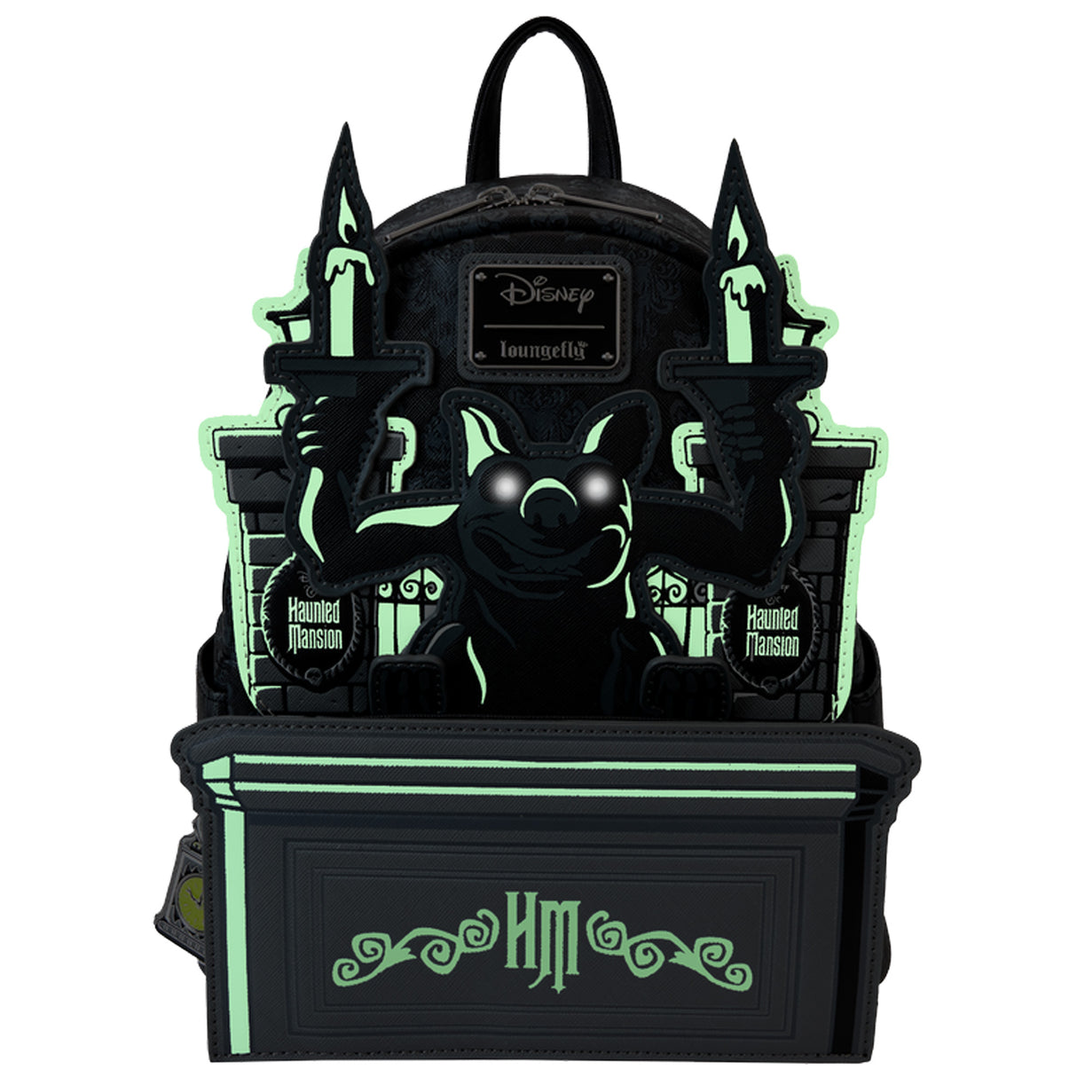 The Haunted Mansion Gargoyle Wallpaper Light Up Glow Mini Backpack