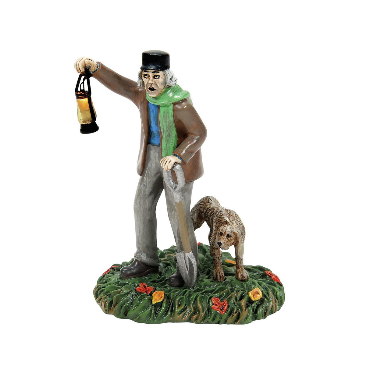 Department 56 - Disney Haunted Mansion Light-Up Silas Crump & His Dog, Bones Figurine