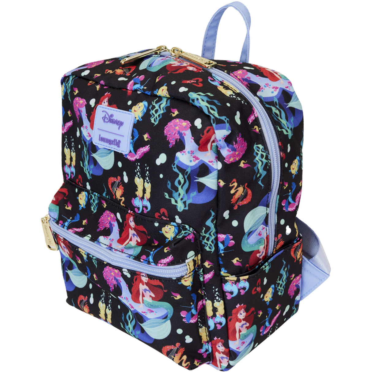 The Little Mermaid 35th Anniversary Life is the Bubbles All-Over Print Nylon Square Mini Backpack