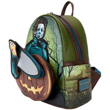 Halloween Michael Myers Pumpkin Glow Mini Backpack With Coin Bag