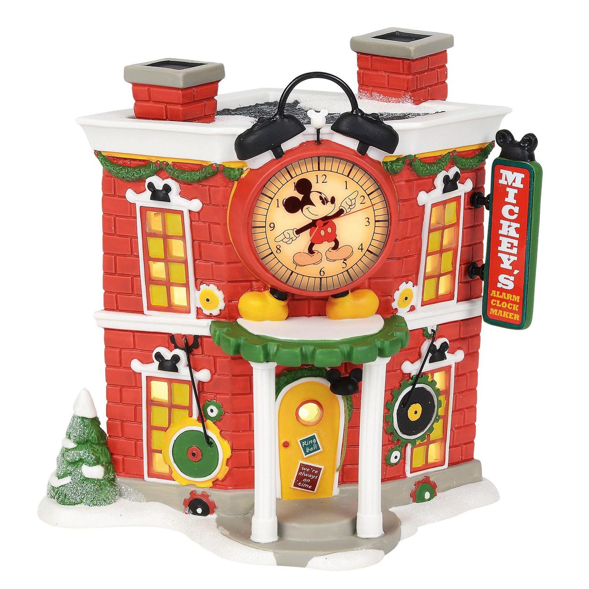 Department 56 - Mickey's Light-Up Alarm Clock Shop