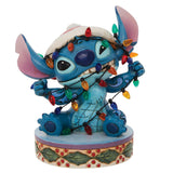 Disney Traditions - Stitch Wrapped in Lights Figurine