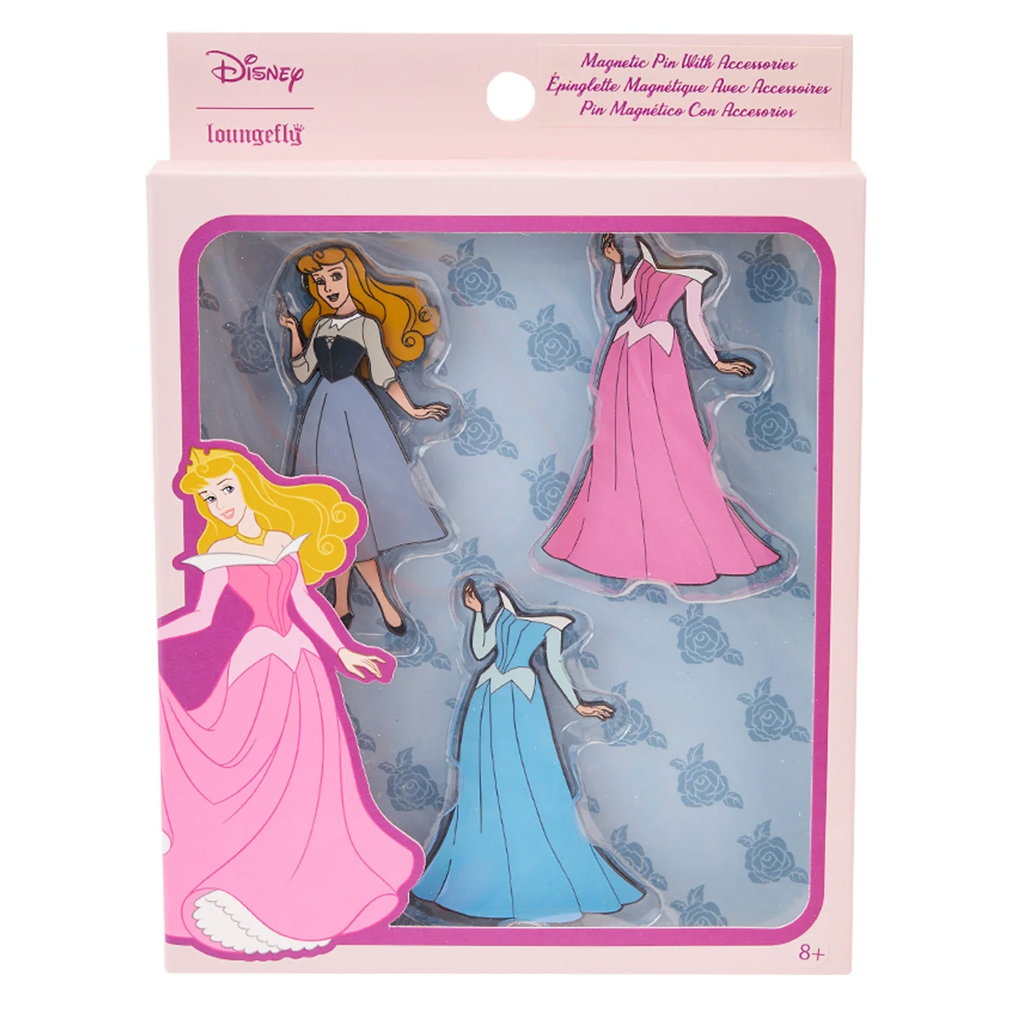 Loungefly Disney Princess Aurora Paper Doll Magnetic Pin