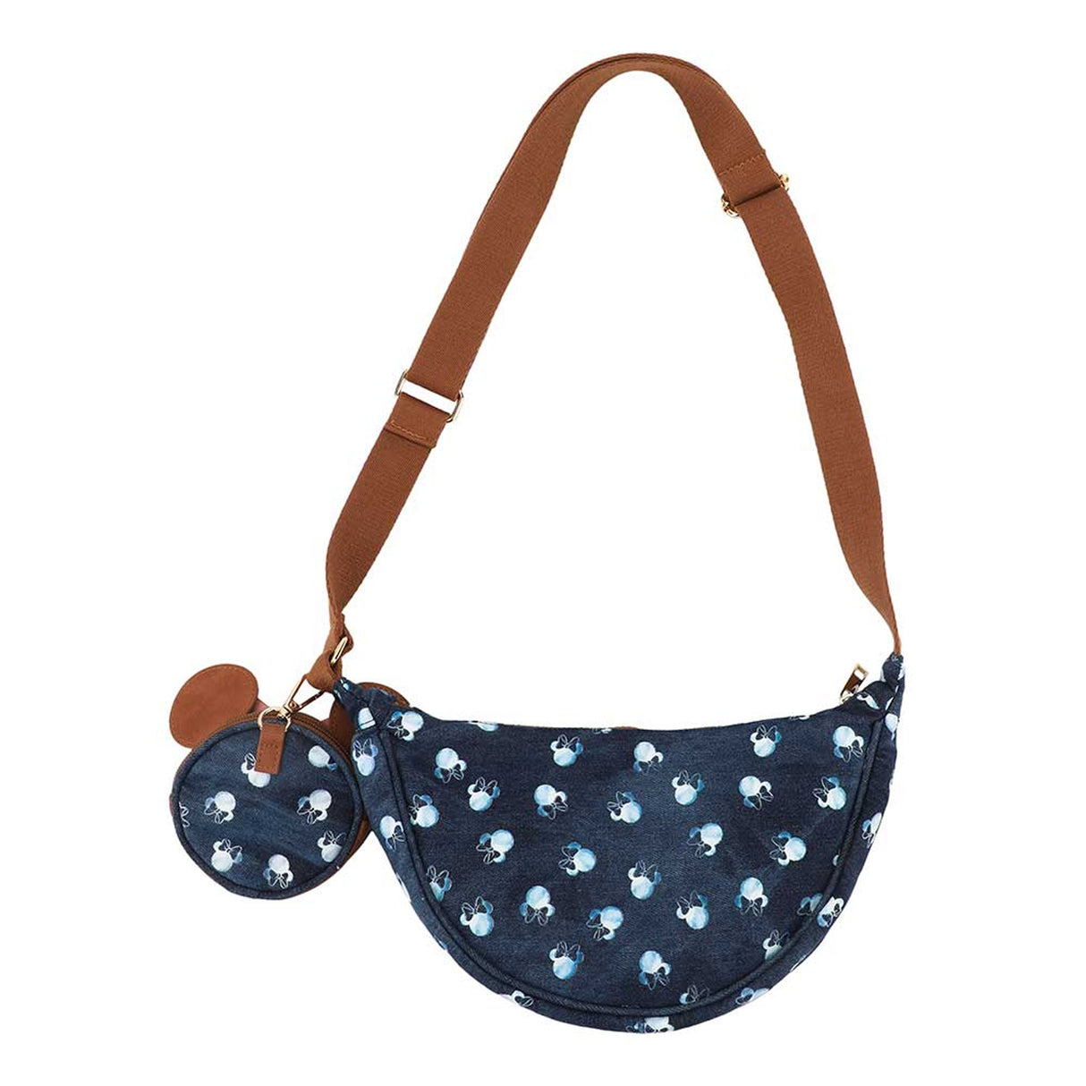 Disney Minnie Mouse Denim Sling Crossbody & Coin Pouch