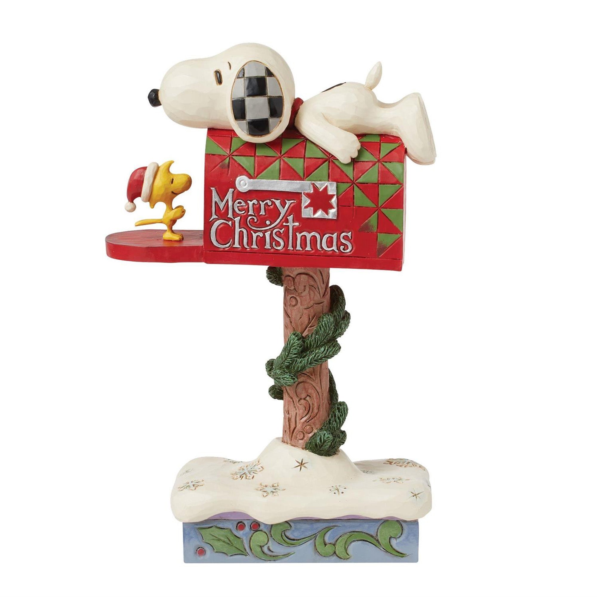 Jim Shore - Peanuts Snoopy & Woodstock Mailbox Figurine