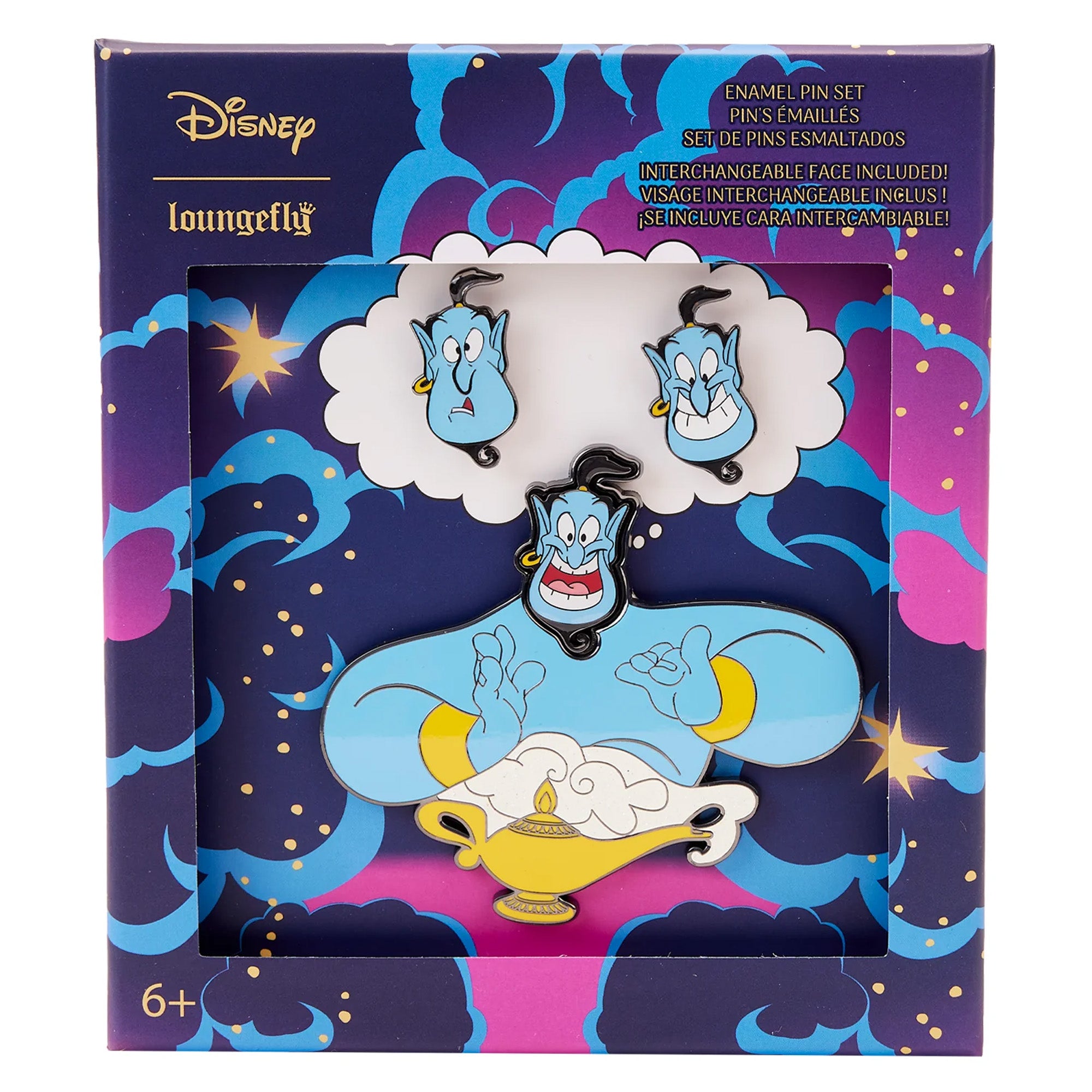 Loungefly Disney Aladdin Genie Mixed Emotions Pin Set