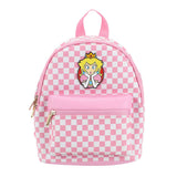 Super Mario Princess Peach Checkered Mini Backpack