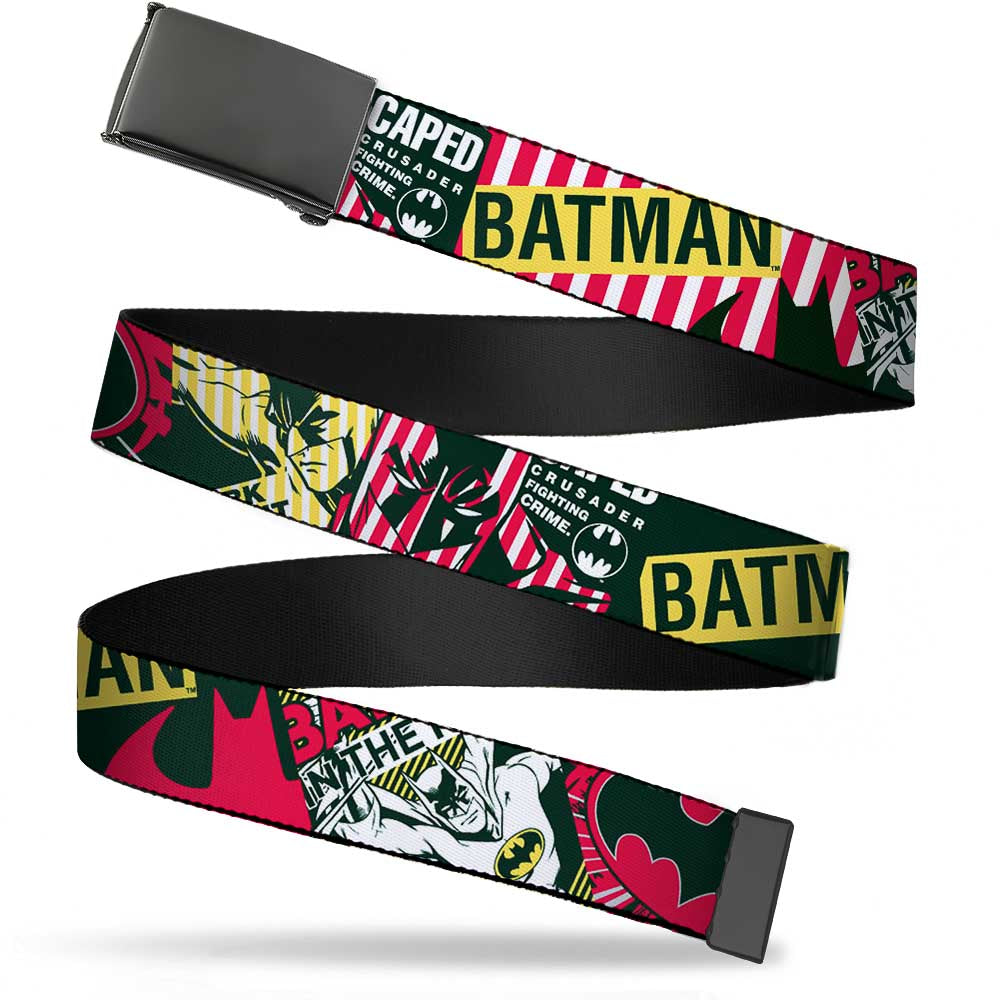 Black Buckle Web Belt - Batman Caped Crusader Webbing