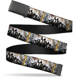 Web Belt Blank Black Buckle - 9-Ringwraiths Attack/3-Rings/Orcs Webbing