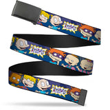 Web Belt Blank Black Buckle - RUGRATS Group Pose Webbing