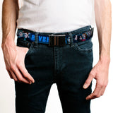 Black Buckle Web Belt - RIVERDALE 7-Character Group Pose Blues Webbing