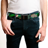 Chrome Buckle Web Belt - Draco Malfo Poses DRACO MALFO SLYTHERIN Webbing