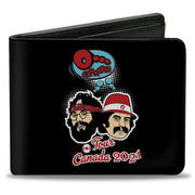 Bi-Fold Wallet - Cheech & Chong O CANNABIS TOUR CANADA 2021 + Cities Black/White/Red