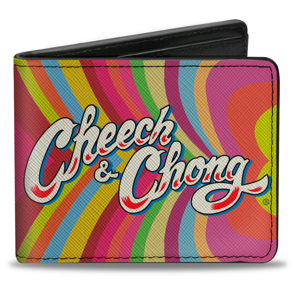 Bi-Fold Wallet - CHEECH & CHONG HIGH ROLLERS Smoke Pose Multi Color/White