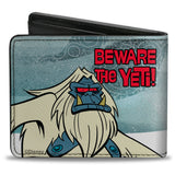 Bi-Fold Wallet - MICKEY MOUSE BEWARE THE YETI! Mountain Scene