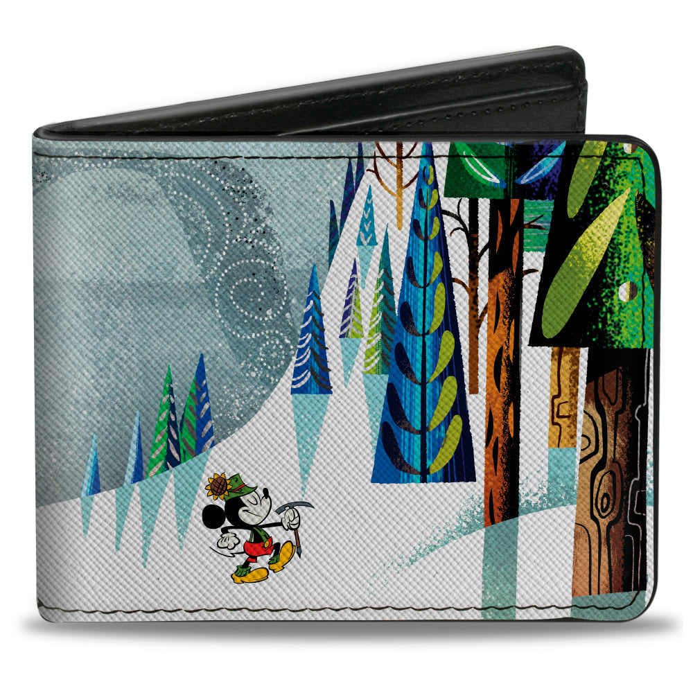 Bi-Fold Wallet - MICKEY MOUSE BEWARE THE YETI! Mountain Scene