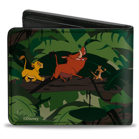 Bi-Fold Wallet - The Lion King Simba Pumbaa Timon Hakuna Matata Jungle Poses