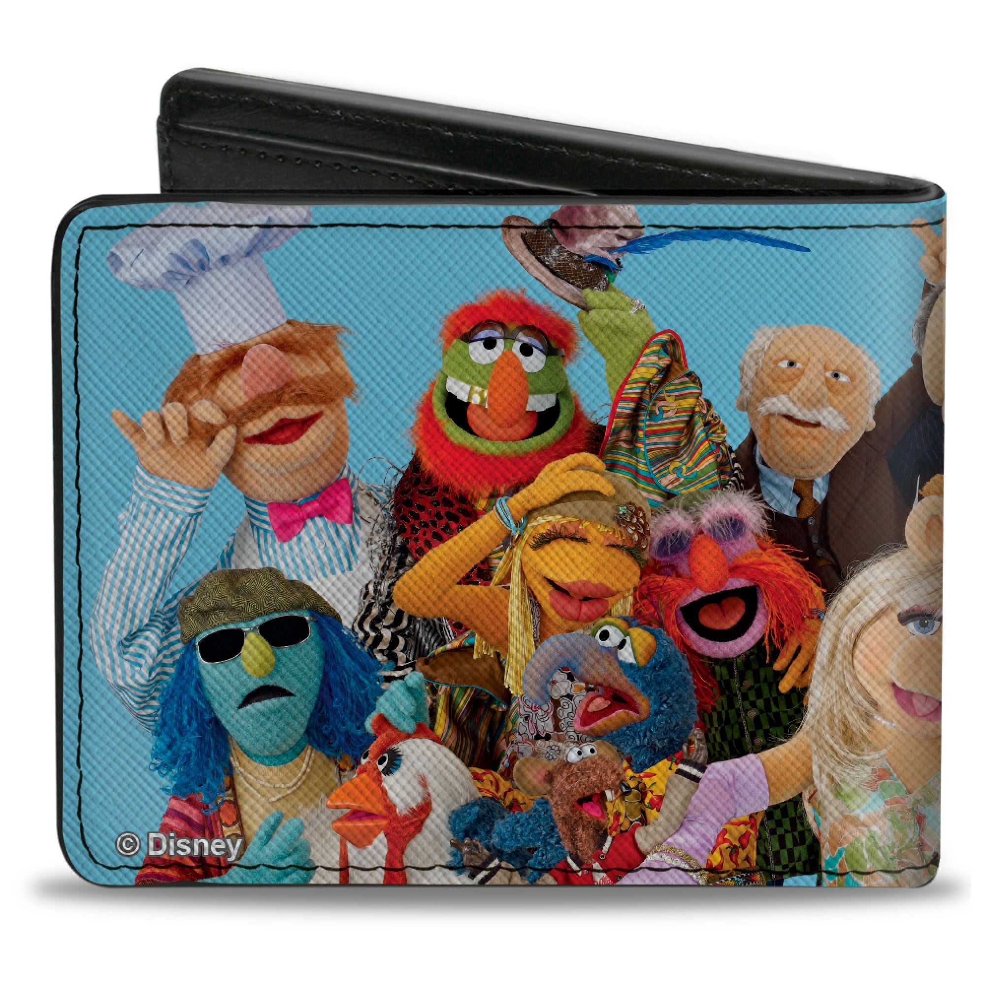 Bi-Fold Wallet - The Muppets Character Group Pose Portrait Blue