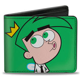 Bi-Fold Wallet - The Fairly OddParents Cosmo Green + Wanda Pink Poses