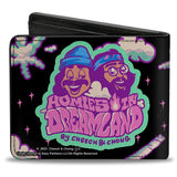 Bi-Fold Wallet - Cheech and Chong HOMIES IN DREAMLAND Title Logo Smoke Clouds Black