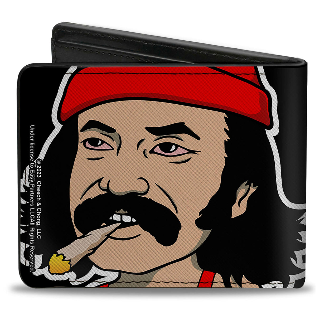 Bi-Fold Wallet - Homies in Dreamland Cheech and Chong Smoking Pose Black